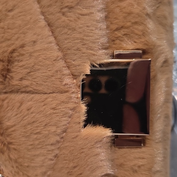 A New Day Brown Faux Fur Chain Bag - Picture 2 of 7